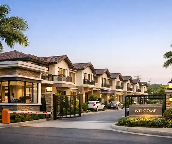 Foreign owned townhouse structure on leased land in Philippines subdivision