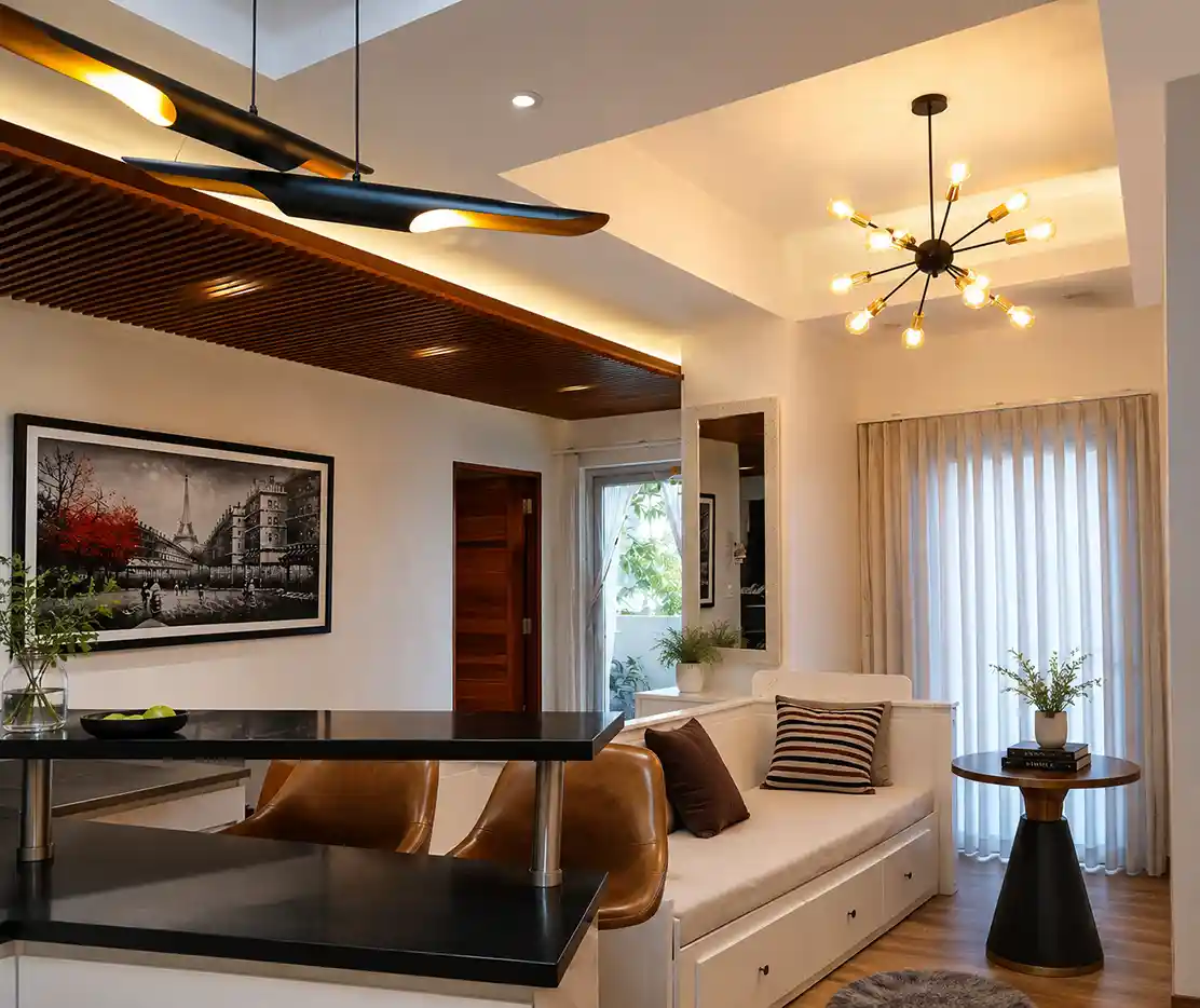 View of livingroom with balcony access