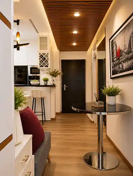 View to front door